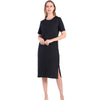 Summer T Shirt Dress Women Beach Boho Elegant Party Vintage Bodycon Casual Cotton Black Slit Midi Dresses Sundress Oversized
