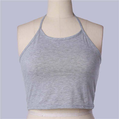 Summer Tank Top Women White/Grey Sleeveless Vest Cute Ladies Casual Solid Color Camisole Shirt Women Tops AQ863700