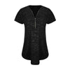 Summer Tops For Womens Tops and Blouses 2022 Elegant Print Zipper V Neck Shirts Tunic Short Sleeve Ladies Top Clothes Womens
