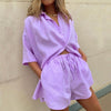 Summer Tracksuit Women Lounge Wear Shorts Set Short Sleeve Shirt Tops And Shorts Suit Two Piece Set Sexy Summer Outfits