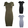 Summer Tunic Pencil Dresses Women Knee-Length Skinny Office Dress Short Sleeve Bandage Slim Bodycon Beach Dress Vestidos Robes
