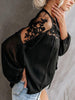Summer White Mesh Shirts Women Loose Lace Embroidery Blouses Casual Long Sleeve Patchwork Tops Female Vintage Solid Blusas