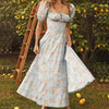 Summer Women Boho Dress 2022 Sexy Short Sleeve Beach Sundress Casual Dot Print Long Dress Vintage Party Dresses