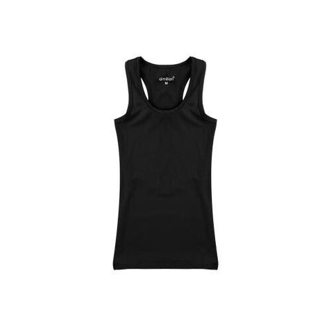 Summer Women Candy Color Tanks Camisole Fitness A T Shirt Top 100% Cotton Singlet Plus Size Basic Tank Top 6 Sizes Blusas