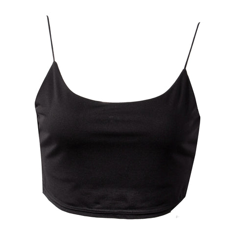 Summer Women Crop Tops Camis Casual Tank Top Ladies Slim Straps Pure Vest Crop Top