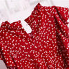 Summer Women Dress Butterfly Sleeve Floral Print O Neck High Waist Sashes Dress Vintage Female Knee Length Red Vestidos 2023