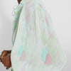 Summer Women Dress Long Sleeve Stand Collar Color Block Floral Pleated Printed Office Lady Dresses