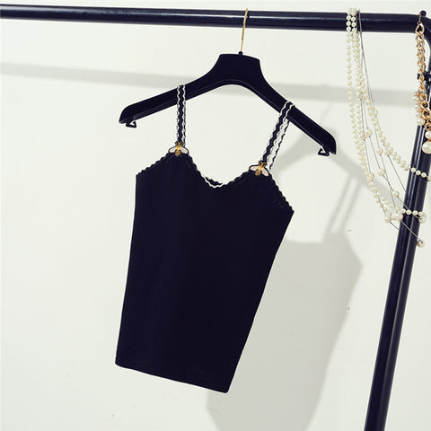 Summer Women Fashion Slim Knitting Camis Tops Girl Knitted Striped Tank Tops Sleeveless T shirts With Bee Straps