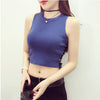 Summer Women Fashion Slim Knitting Lace Up Tank Crop Tops Girls Knitted Camisole Solid Sleeveless Tee shirts Cropped Camis Tops