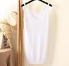 Summer Women Fashion Slim Knitting Long Tank Tops Female Camisole Sleeveless Tee shirts With Shinning Rayon Knitted ZY0382