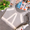 Summer Women Fashion Slim Knitting Tank Crop Tops Female Bodycon Knitted Camisole Sleeveless Short Geometric T shirts 8201