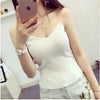 Summer Women Fashion Slim Knitting Tank Tops Camises Girls Knitted Basic Knitwear Camisole Sleeveless Sweater Tee shirts Camis