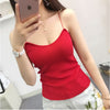Summer Women Fashion Slim Knitting Tank Tops Camises Girls Knitted Basic Knitwear Camisole Sleeveless Sweater Tee shirts Camis