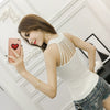 Summer Women Fashion Slim Knitting Tank Tops Female Bodycon Hollow-out Stretchy Camisole Sleeveless T shirts BH2773
