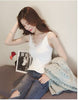 Summer Women Knitting Solid Camis Tops Sleeveless Tee shirts Girls Solid Tops Knitwear Patch Lace Neck Edge JH600