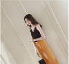 Summer Women Knitting Solid Camis Tops Sleeveless Tee shirts Girls Solid Tops Knitwear Patch Lace Neck Edge JH600