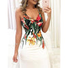 Summer Women Lady Sexy Sleeveless Strap Deep V-Neck Long Maxi Evening Party Elegant Dress Sundress