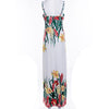 Summer Women Lady Sexy Sleeveless Strap Deep V-Neck Long Maxi Evening Party Elegant Dress Sundress