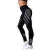 Summer Women Leggings High Waist Glowing Fitness Rainbow Reflective Laser Stripe Printing leggins Woman Pants workout Legging