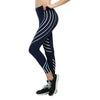 Summer Women Leggings High Waist Glowing Fitness Rainbow Reflective Laser Stripe Printing leggins Woman Pants workout Legging