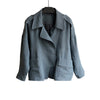 Summer Women Solid Color Cotton And Linen Jacket Blazer Femme 2022 Autumn Korean Loose Long Sleeve Casual Linen Suit coat f1197