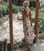 Summer Women Spaghetti Strap Backless Sexy  Boho Maxi Dress Evening Party Club Wear Beach Sundress