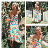 Summer Women Spaghetti Strap Backless Sexy  Boho Maxi Dress Evening Party Club Wear Beach Sundress