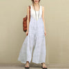 Summer Women Wide Leg Pants Loose Lattice Braces Overalls Vacation Dungarees Rompers Cotton Long Trousers Casual Jumpsuits 5XL