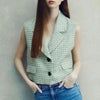 Summer Women's Sets Blazers Suits Jackets Office Ladies Coats Button Pockets Outerwear Elegant Skinny Long Sleeves Casual Za TRF