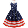 Summer Womens Dresses 2022 Casual Floral Retro Vintage Robe Rockabilly Swing Pinup Vestidos Independence Day Party Dress #G5