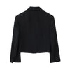 Summer Womens Short Suit Blazer Jacket Cropped Top Coat Long Sleeve Two Piece Set Elegant Outwear Ladies Office Formal Blazer Za