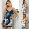 Summer Womens Sleeveless Evening Party Beach Mini Dress Holiday Floral Sundress Clothes Sexy Deep V-neck Off Shoulder Dresses