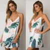 Summer Womens Sleeveless Evening Party Beach Mini Dress Holiday Floral Sundress Clothes Sexy Deep V-neck Off Shoulder Dresses