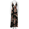 Summer dress 2022 Floral Vestidos Mujeres Sexy Maxi Dress Long Pleated Dresses Backless robe femme robe longue evenning-dress
