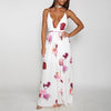 Summer dress 2022 Floral Vestidos Mujeres Sexy Maxi Dress Long Pleated Dresses Backless robe femme robe longue evenning-dress