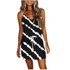 Summer dress  Women Casual Striped Printed Sleeveless Drawstring Tie Camisole Dress Sexy Women's summer dress платье