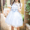 Summer dress for women Fresh Lovely Plaid Daisy Sleeveless Mini Dresses Sweet Lolita Girl Japan Princess Kawaii Chiffon Vestidos