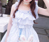Summer dress for women Fresh Lovely Plaid Daisy Sleeveless Mini Dresses Sweet Lolita Girl Japan Princess Kawaii Chiffon Vestidos