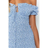 Summer dress sexy dress blue small floral Be as cute as a daisy  lovely robe femme dresses for women frilled bust vestidos