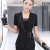 Summer fashion women blazer New Business formal short sleeve slim jackets office ladies plus size work wear coat gray black red