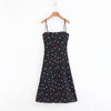 Summer kawaii polka dot mini dress women backless black cami beach dress Sexy off shoulder chiffon party dresses 2022 vestidos