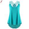 Summer shirt women 2022 Ladies' Bandages Sleeveless Cross Straps Sling Tank Vest Fashion O Neck Strappy Tank Tops haut femme