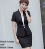 Summer short sleeve formal blazer women 2022 New fashion temperament black slim jackets office ladies plus size work wear