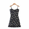 Summer women mini dress slim floral print sleeveless spring spaghetti straps beach short dresses ladies