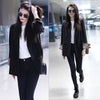 Sungtin 2022 Classic Double Breasted Solid Blazers Women Casual Long Blazer Jacket Office Lady Vintage Suits Coats Female Spring