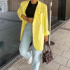 Sungtin 2022 Autumn Winter Blazer Jacket Women Oversized with Shoulder Pads Office Lady Casual Blazer Chic Clothes