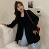 Sungtin Blazer Oversize Woman Black Long Sleeve Casual Loose Elegant Ladies Chiffon White 2022 Blazers for Women Formal Purple