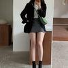 Sungtin Elegant Office Lady Blazer Jacket Women Loose Casual Black Outwear Spring Autumn Suit Blazer Coats Plus Size Korean OL
