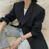 Sungtin Elegant Office Lady Blazer Jacket Women Loose Casual Black Outwear Spring Autumn Suit Blazer Coats 2022 Korean Chic OL