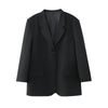 Sungtin Elegant Office Lady Blazer Jacket Women Loose Casual Black Outwear Spring Autumn Suit Blazer Coats 2022 Korean Chic OL